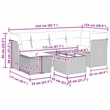 vidaXL 7 Piece Poly Rattan Large Sofa Set in Black