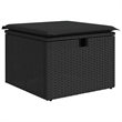 vidaXL 7 Piece Poly Rattan Large Sofa Set in Black