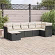 vidaXL 7 Piece Steel Sofa Set in Black