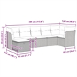 vidaXL 7 Piece Steel Sofa Set in Black