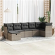 vidaXL 7 Piece Poly Rattan Sofa Set in Gray
