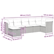 vidaXL 7 Piece Poly Rattan Sofa Set in Gray