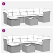 vidaXL 8 Piece Poly Rattan Patio Sofa Set