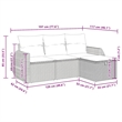 vidaXL 4 Piece Poly Rattan Sofa Set in Gray