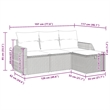 vidaXL 4 Piece Sofa Set in White/Brown/Cream