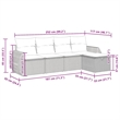 vidaXL 5 Piece Steel Large Patio Sofa Set in Gray