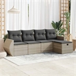 vidaXL 5 Piece Sofa Set in Gray