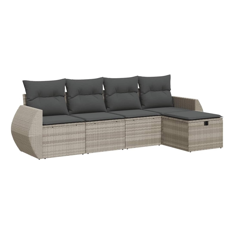 vidaXL 5 Piece Sofa Set in Gray