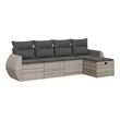 vidaXL 5 Piece Sofa Set in Gray