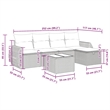 vidaXL 6 Piece Steel Medium Sofa Set in Beige