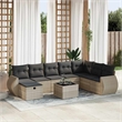 vidaXL Poly Rattan Patio Sofa Set in Gray
