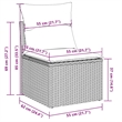 vidaXL 8 Piece Poly Rattan Sofa Set in Black/White/Cream