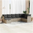 vidaXL Poly Rattan Small Sofa Set in Gray