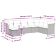 vidaXL Poly Rattan Small Sofa Set in Gray
