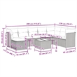 vidaXL 9 Piece Poly Rattan Sofa Set in White/Cream/Beige