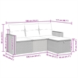 vidaXL 4 Piece Steel Sofa Set in Black