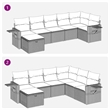 vidaXL 7 Piece Sofa Set in Black