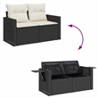 vidaXL 7 Piece Sofa Set in Black