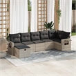 vidaXL 7 Piece Steel Small Sofa Set in Gray