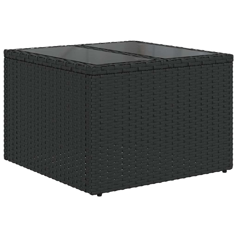vidaXL 8 Piece Steel Small Sofa Set in Black
