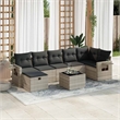 vidaXL 8 Piece Steel Sofa Set in Gray