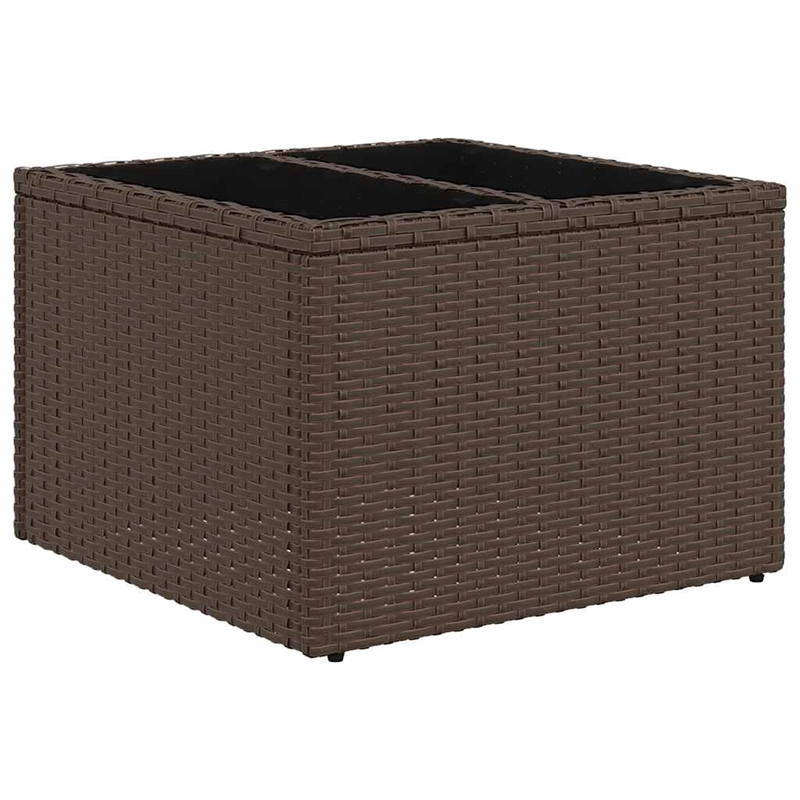 vidaXL 8 Piece Poly Rattan Large Sofa Set in Brown