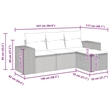 vidaXL 4 Piece Poly Rattan Large Sofa Set in Black