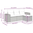 vidaXL Poly Rattan Small Sofa Set in Gray/Beige