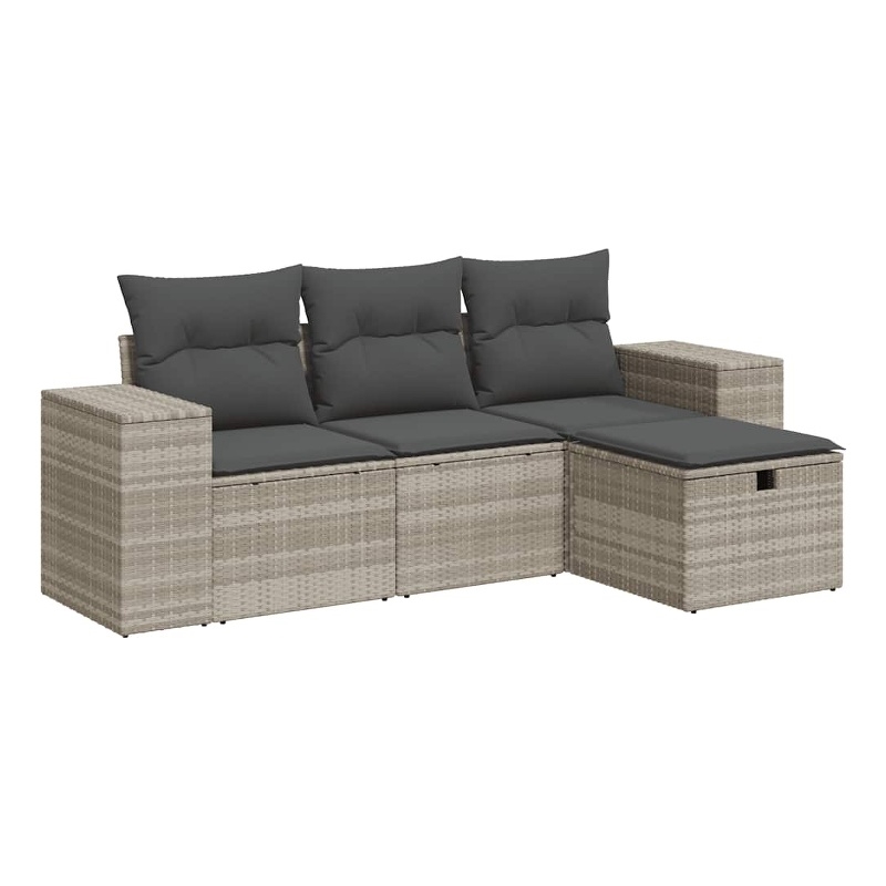 vidaXL 4 Piece Sofa Set in Gray