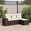 vidaXL 4 Piece Sofa Set in Brown