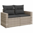 vidaXL 5 Piece Poly Rattan Sofa Set in Gray