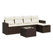 vidaXL 6 Piece Sofa Set in Brown