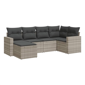 vidaXL 6 Piece Sofa Set in Gray
