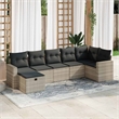 vidaXL 7 Piece Large Sofa Set in Gray