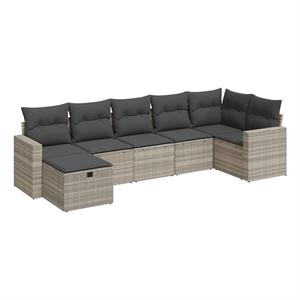vidaXL 7 Piece Large Sofa Set in Gray