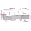 vidaXL 5 Piece Large Sofa Set w/ Removable Covers in Beige