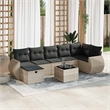 vidaXL 8 Piece Poly Rattan Sofa Set in Gray