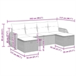 vidaXL 6 Piece Poly Rattan Sofa Set in Black