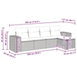 vidaXL 5 Piece Steel Small Sofa Set in Black