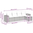 vidaXL 5 Piece Medium Sofa Set in Gray/Beige
