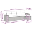 vidaXL 5 Piece Poly Rattan Sofa Set in Gray