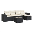 vidaXL Sofa Set in Black/White/Cream