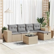 vidaXL 6 Piece Large Sofa Set in Beige