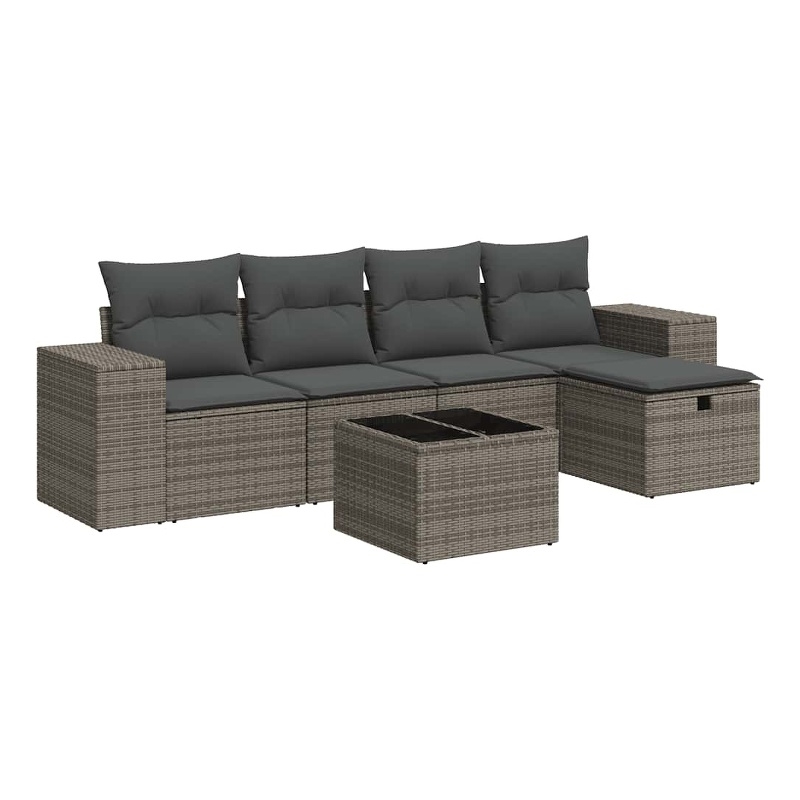 vidaXL Steel Sofa Set in Gray