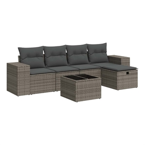 vidaXL Steel Sofa Set in Gray