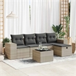 vidaXL 6 Piece Steel Sofa Set in Gray