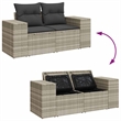 vidaXL 6 Piece Steel Sofa Set in Gray