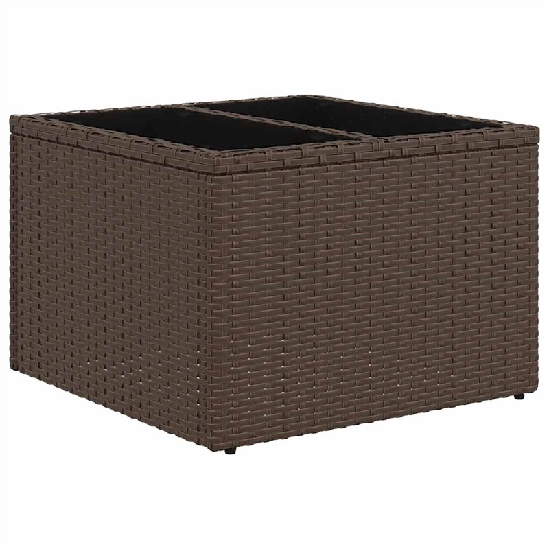 vidaXL Poly Rattan Sofa Set in White/Brown/Cream