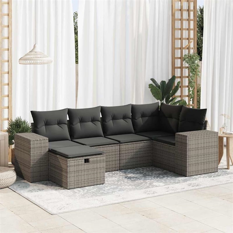 vidaXL Large Sofa Set in Gray