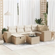 vidaXL Steel Sofa Set in White/Cream/Beige
